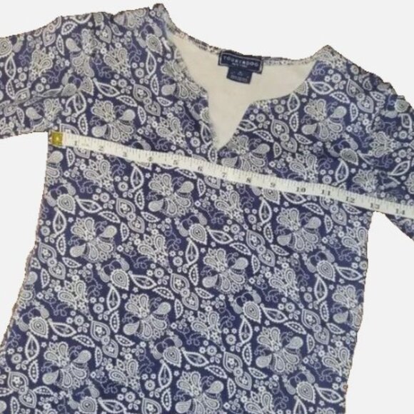 Tooby Doo Dress  Shift Tunic V-Neck Paisley Girls Sz 8 - Picture 9 of 10
